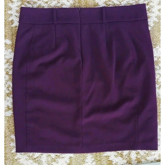 Vintage Mini Pencil Skirt Women 10 Purple Stretch Pocket Academia Grunge Preppy - Picture 2 of 9